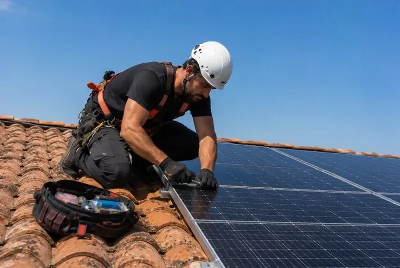 Maintenance et monitoring de panneaux solaires à Quiévrechain